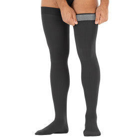 Load image into Gallery viewer, JOBST forMen Thigh High Compression Socks 30-40 mmHg - with Band - Closed Toe