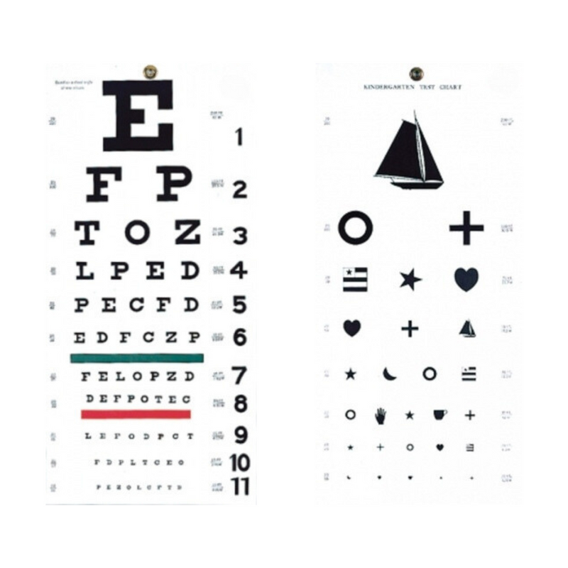 Load image into Gallery viewer, Graham-Field Products Eye Charts, Kindergarten Hanging Eye Chart & Snellen Hanging Eye Chart (SET, 1 of Each)