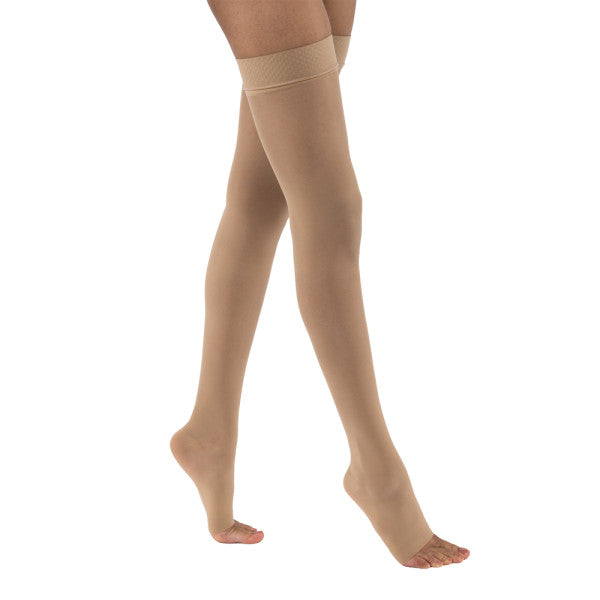 Load image into Gallery viewer, JOBST Women's UltraSheer Thigh High Dot Classic 30-40 mmHg Open Toe