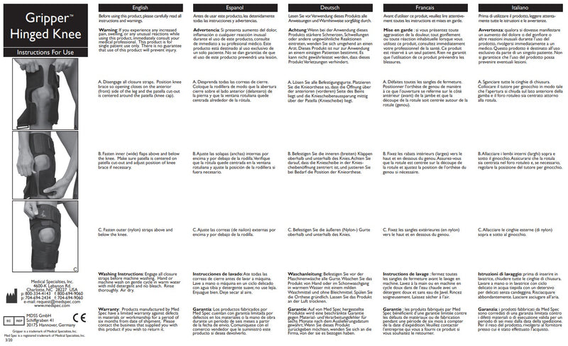 Load image into Gallery viewer, MedSpec Gripper™ 16" Hinged Knee Brace, Neoprene