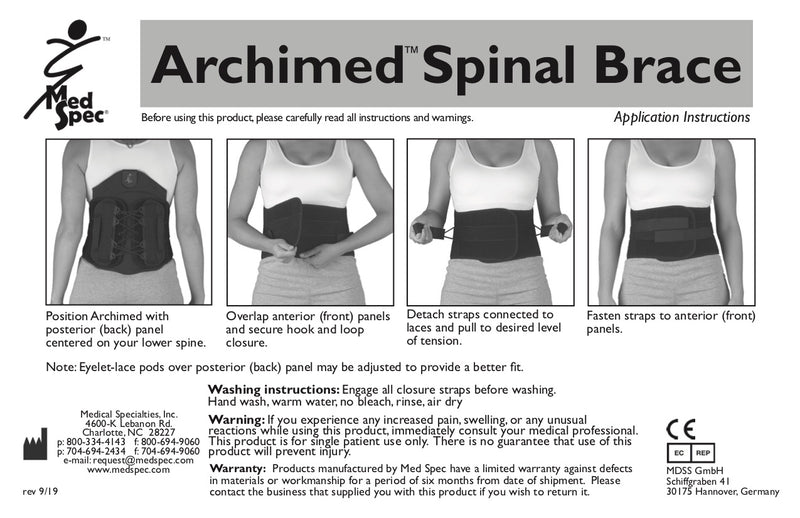 Load image into Gallery viewer, MedSpec Archimed® 627 Spinal Brace