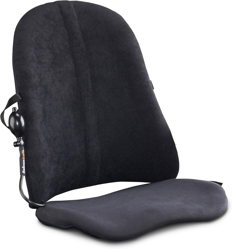 Load image into Gallery viewer, Innotech EmbraceAirPlus Deluxe Backrest & Inline Seat Cushion Combo - Black