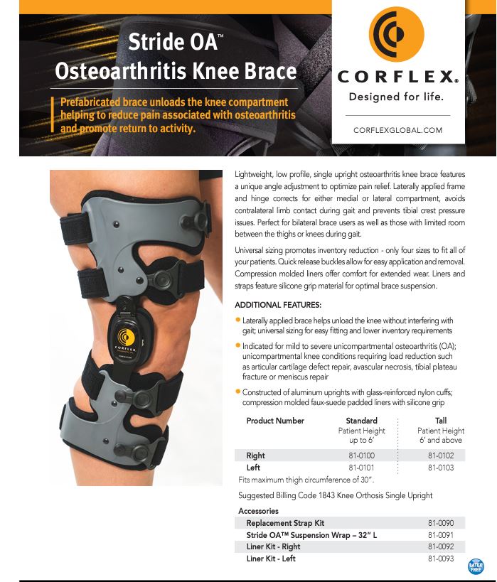 Load image into Gallery viewer, Corflex Stride OA Osteoarthritis Knee Brace OTS