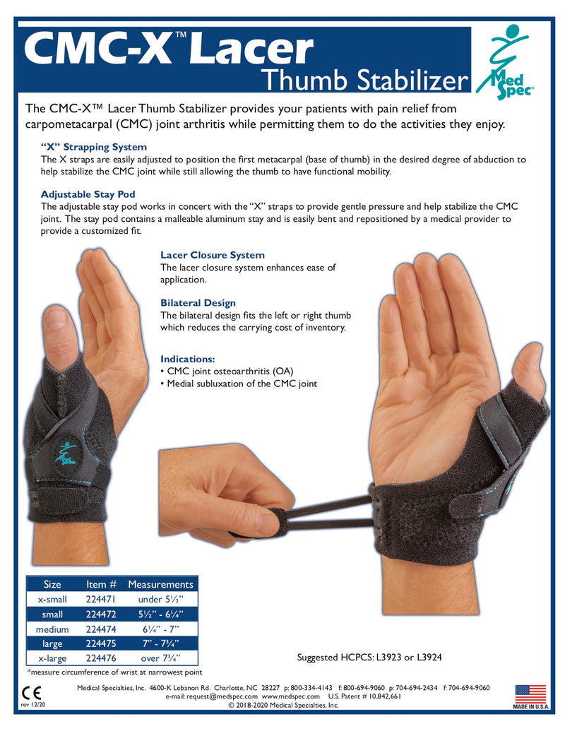 Load image into Gallery viewer, MedSpec CMC-X ™ Lacer Thumb Stabilizer