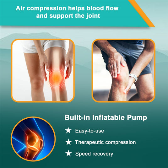 Inflatable Knee Brace with Built-in Pump