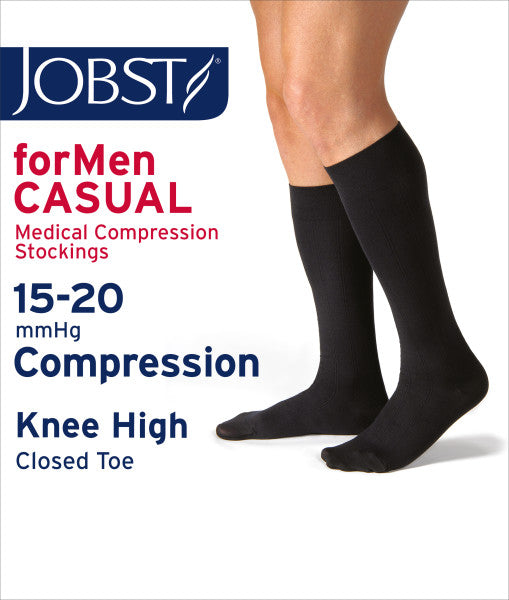 Load image into Gallery viewer, JOBST forMen Casual 15-20mmHg Knee High Socks