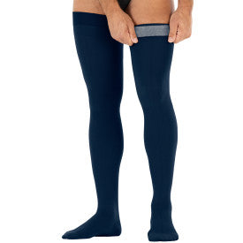 Load image into Gallery viewer, JOBST forMen Thigh High Compression Socks 15-20 mmHg - with Band - Closed Toe