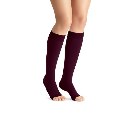 JOBST Maternity Opaque Knee High Compression Stockings, 15-20 mmHg, Open Toe
