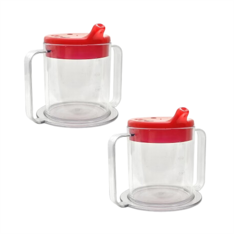Load image into Gallery viewer, Providence Spillproof Independence 2-Handle Plastic Mug w/Lids