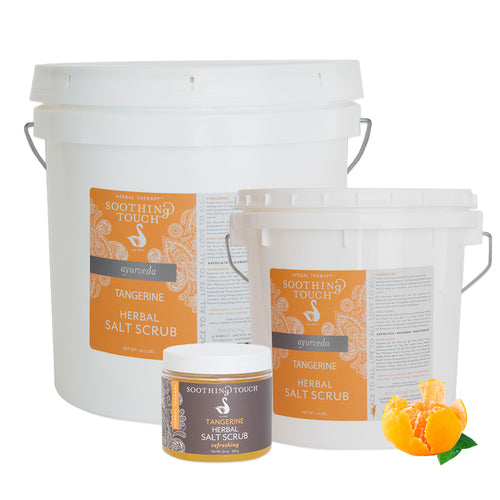 Load image into Gallery viewer, Soothing Touch Tangerine Herbal Salt Scrub