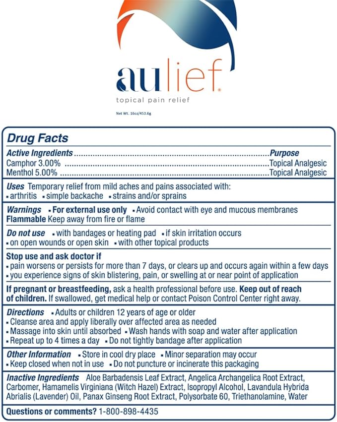 Load image into Gallery viewer, Aulief Topical Pain Relief Cream - Green (formerly China-Gel)