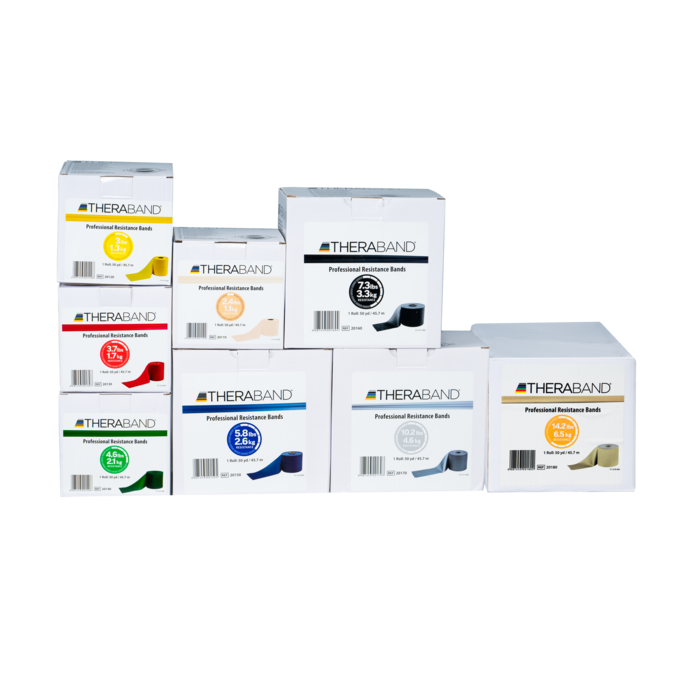 Load image into Gallery viewer, Theraband Professional Latex Resistance Bands, 50 Yard Roll