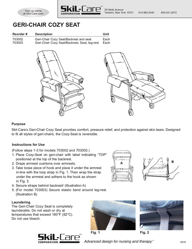 Load image into Gallery viewer, SkiL-Care Geri-Chair Cozy Seat Cushion