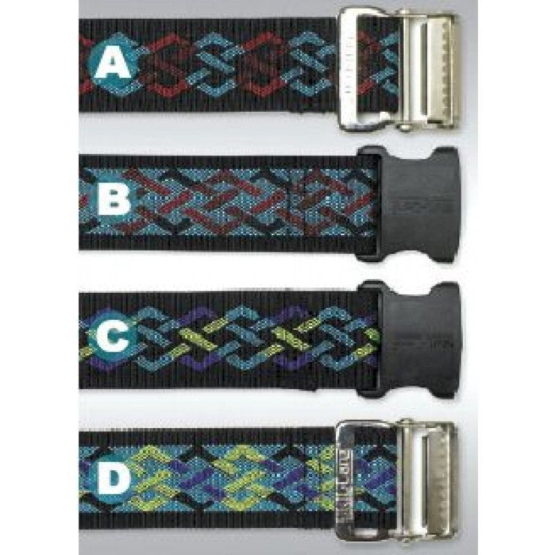 Load image into Gallery viewer, SkiL-Care Nylon Gait Belt, Metal or Delrin Buckle - Geo-Pattern - 60 Inch