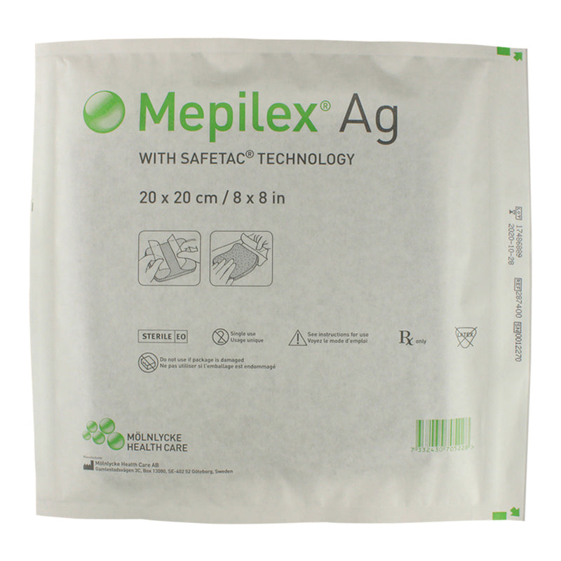 Load image into Gallery viewer, Mölnlycke Mepilex Ag Antimicrobial Soft Silicone Foam Dressing with Silver