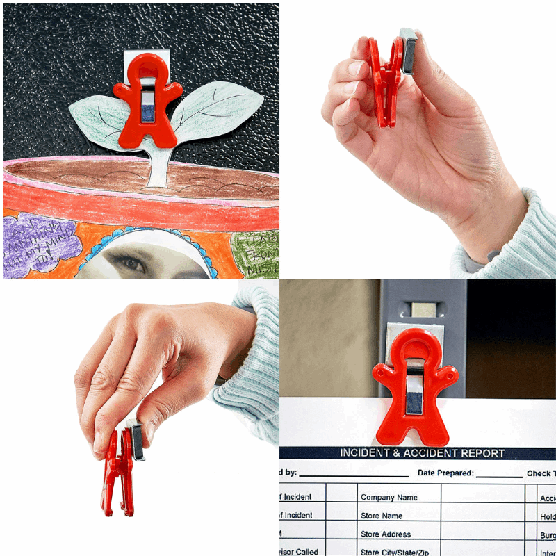 Load image into Gallery viewer, The Pencil Grip Magnet Man Magnetic Clip