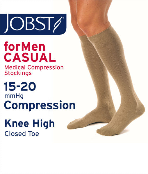 Load image into Gallery viewer, JOBST forMen Casual 15-20mmHg Knee High Socks