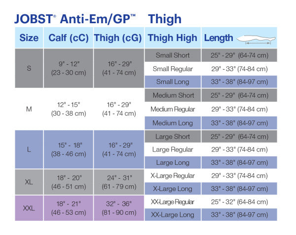 Load image into Gallery viewer, JOBST Anti-Em/GP Thigh Seamless - Short, Regular or Long