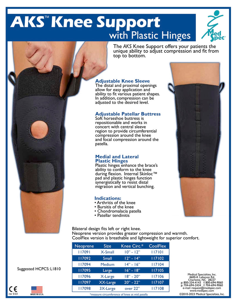 Load image into Gallery viewer, MedSpec AKS™ Knee Support with Plastic Hinges