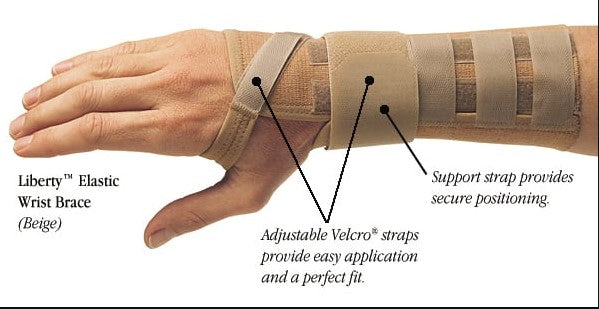 Load image into Gallery viewer, Liberty Orthotics Elastic Wrist Orthosis - Beige, Short or Long