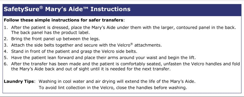 Load image into Gallery viewer, SafetySure® Mary's Aide Transfer Sling