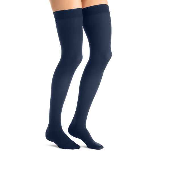 Load image into Gallery viewer, JOBST Women's Opaque Thigh High Dot 15-20 mmHg Closed Toe