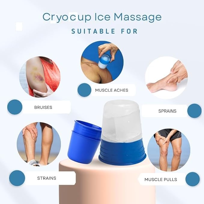 Load image into Gallery viewer, Cryocup - the Premier Ice Massage Cup for Pain or Beauty Routine, Ice Massage, Facial Ice Roller, Ice Massager, Made in USA