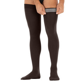Load image into Gallery viewer, JOBST forMen Thigh High Compression Socks 20-30 mmHg - with Band - Closed Toe