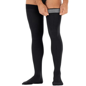Load image into Gallery viewer, JOBST forMen Thigh High Compression Socks 15-20 mmHg - with Band - Closed Toe