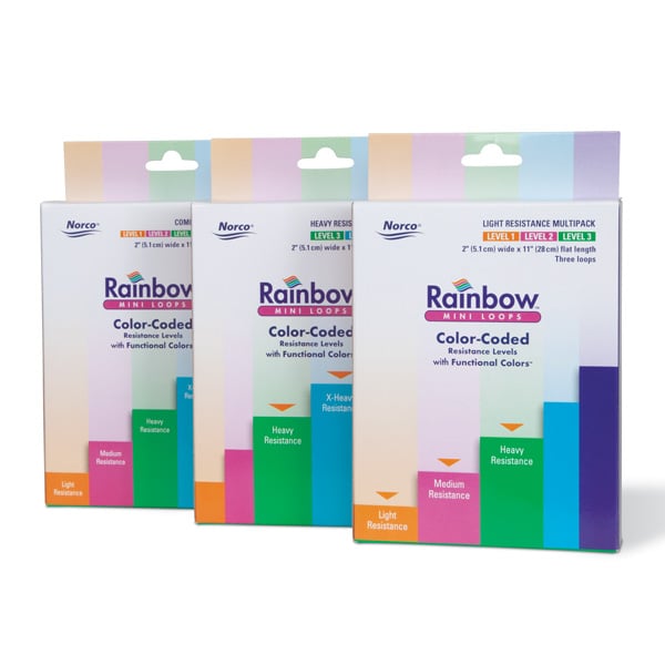 Load image into Gallery viewer, North Coast Medical Rainbow Exercise Band Mini Loop Multipacks