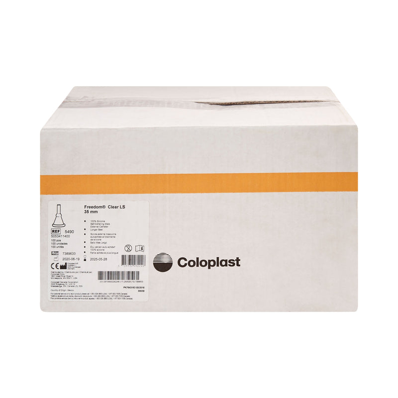 Load image into Gallery viewer, Coloplast Freedom Clear Long Seal Self-Adhering Male External Catheter, 35 mm