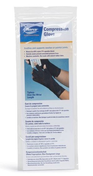 Load image into Gallery viewer, Norco Compression Gloves, Tipless Finger, Over the Wrist (Black)