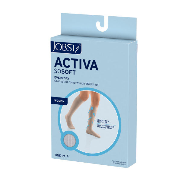 Load image into Gallery viewer, JOBST ACTIVA SoSoft 15-20 mmHg Knee High, Closed Toe, Brocade