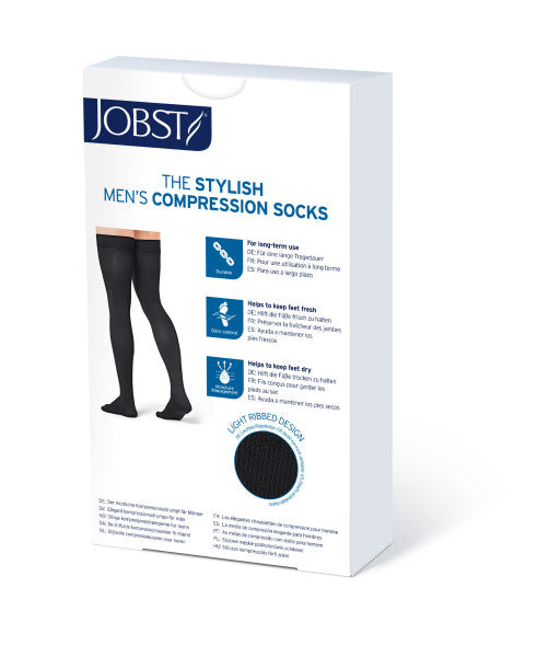 Load image into Gallery viewer, JOBST forMen Thigh High, 15-20 mmHg Closed Toe