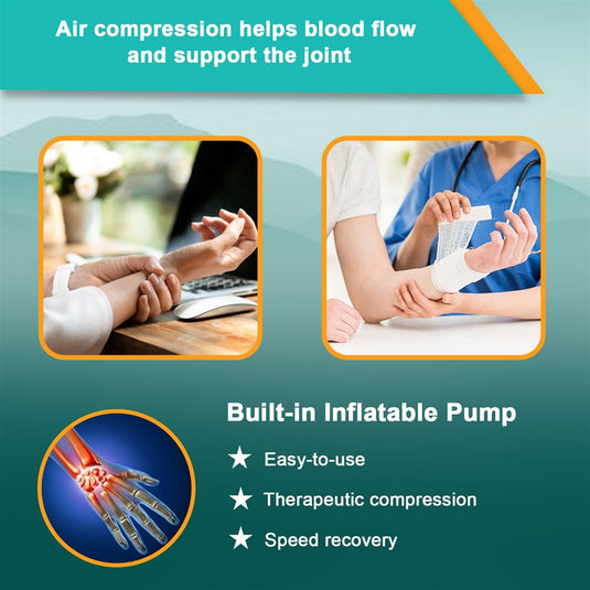Inflatable Wrist Brace with Built-in Pump