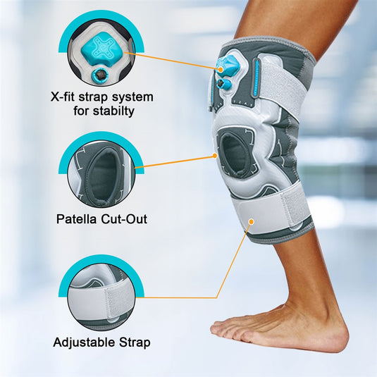 Inflatable Knee Brace with Built-in Pump