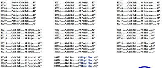 Kinsman Gait Transfer Belt - Color Coded Gait Belts with Metal Buckle
