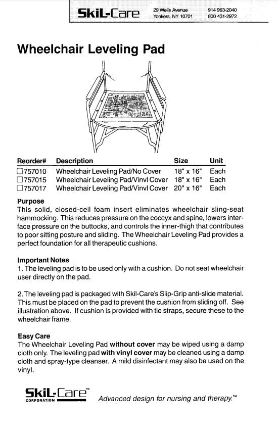 Load image into Gallery viewer, SkiL-Care Wheelchair Leveling Pad