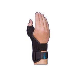 Load image into Gallery viewer, Med Spec Suede Thumb Support malleable aluminum thumb, Black, Universal