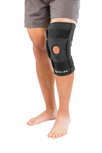 Load image into Gallery viewer, Mueller Hinged Wraparound Knee Brace, Black