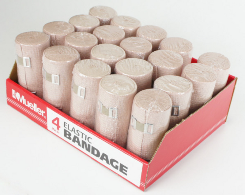 Load image into Gallery viewer, Mueller Elastic Bandages - Box of 10 - 5 yd Rolls (stretched)