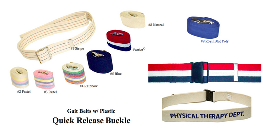 Kinsman Gait Transfer Belt with Plastic Quick Release Buckle