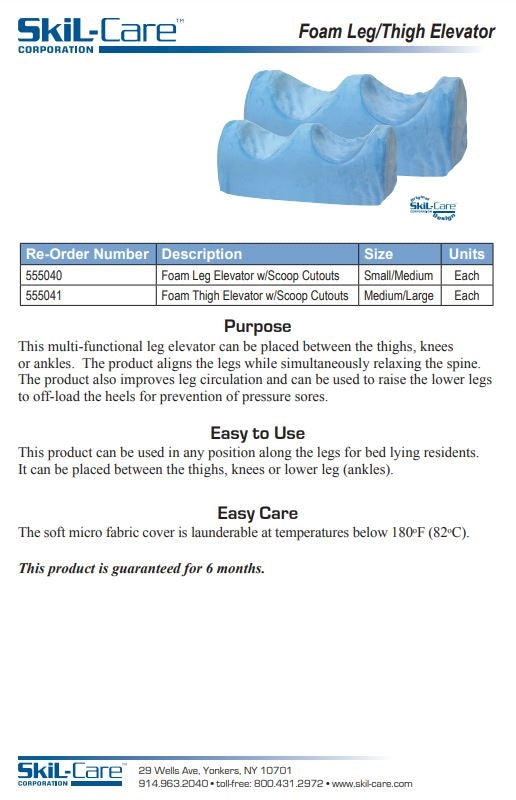 Load image into Gallery viewer, SkiL-Care Foam Leg/Thigh Elevator w/Scoop Cutouts