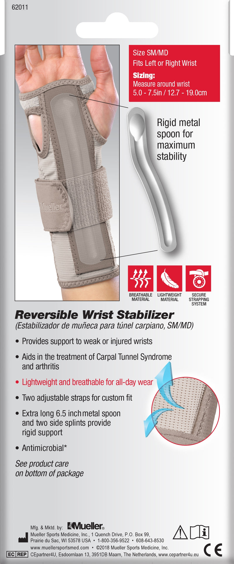 Load image into Gallery viewer, Mueller Carpal Tunnel Wrist Stabilizer