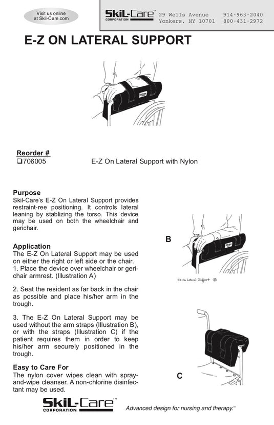 SkiL-Care EZ On Lateral Support