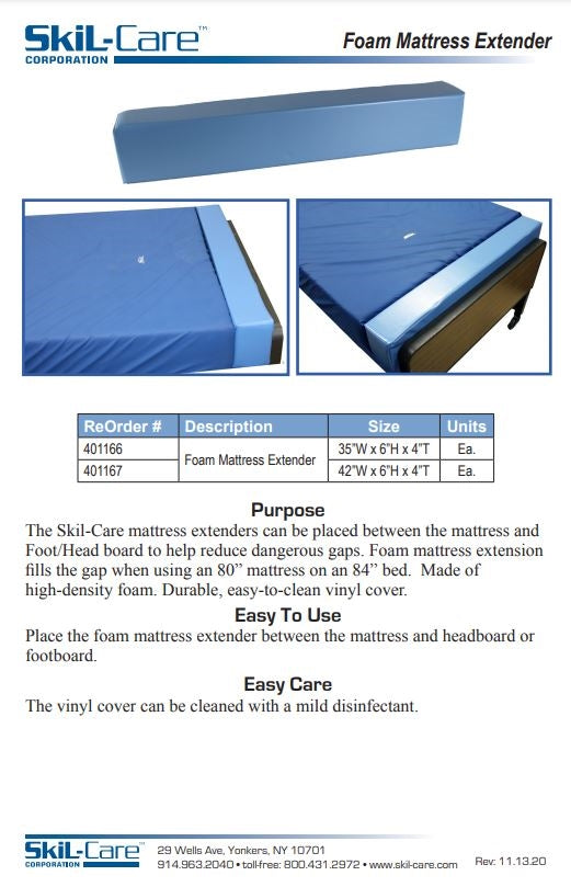 Load image into Gallery viewer, SkiL-Care Foam Mattress Extender