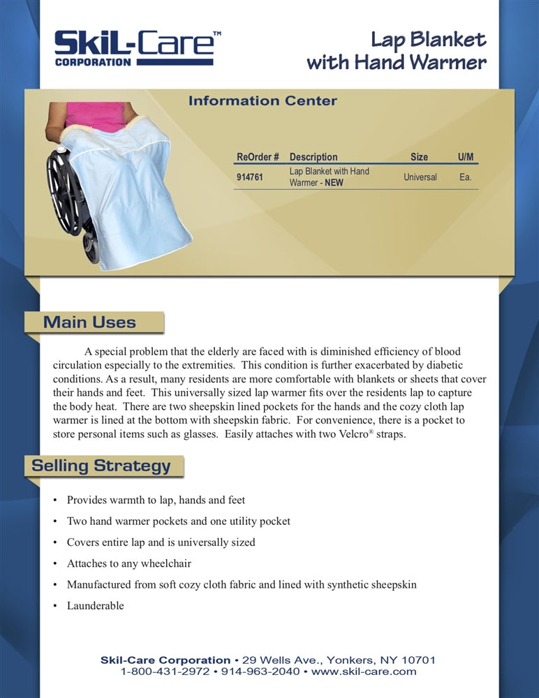 Load image into Gallery viewer, SkiL-Care Lap Blanket w/Hand Warmer