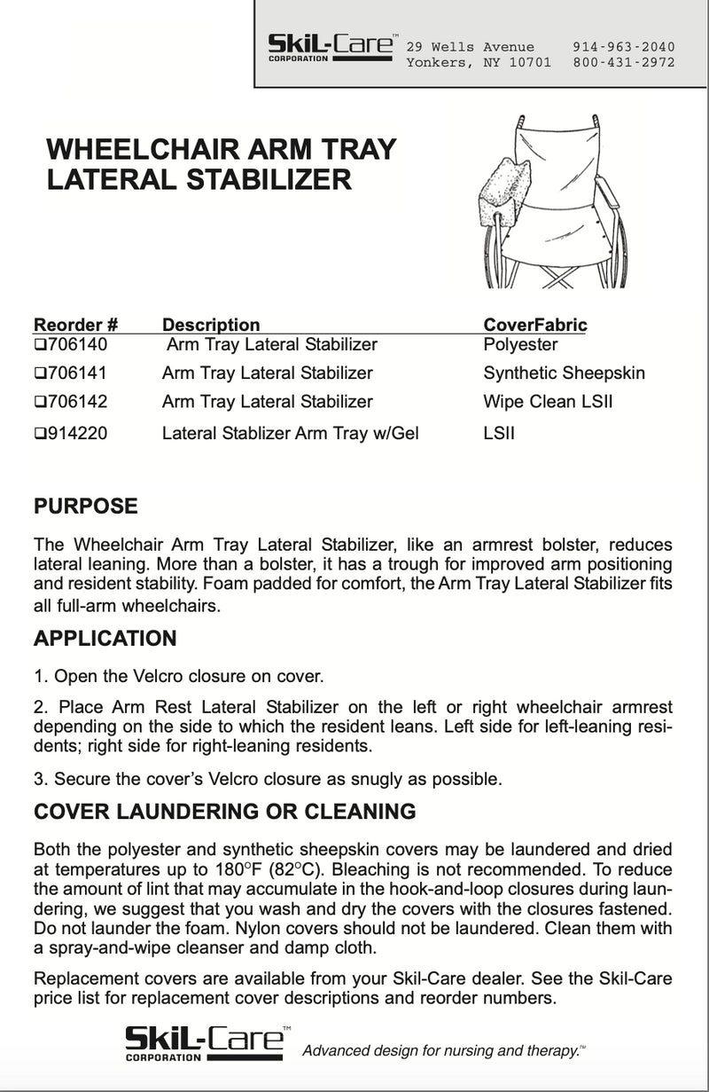 Load image into Gallery viewer, SkiL-Care Lateral Stabilize Arm Trough Tray