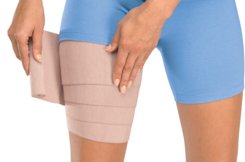 Load image into Gallery viewer, Mueller Elastic Bandages - Box of 10 - 5 yd Rolls (stretched)