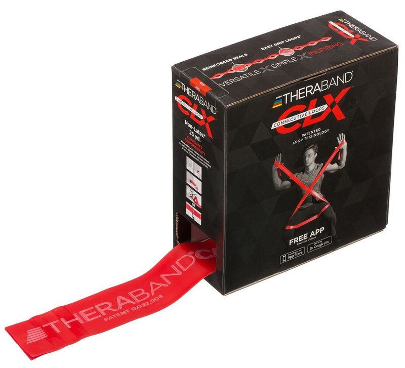 Load image into Gallery viewer, TheraBand® Non-Latex CLX™ Consecutive Loops, 25 Yard Dispenser Box